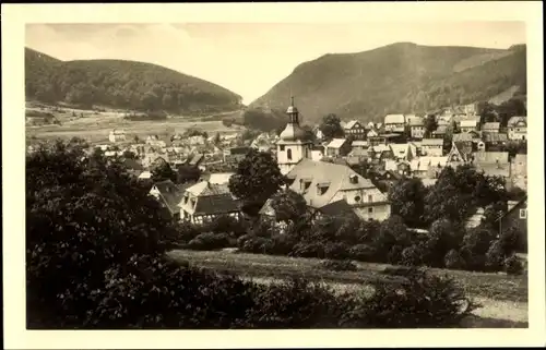 Ak Zella Mehlis im Thüringer Wald, Blick zum Regenberg