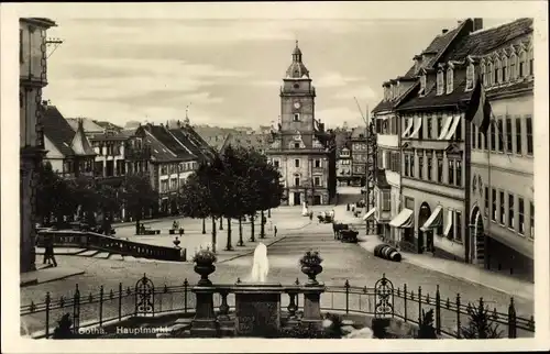 Ak Gotha Thüringen, Hauptmarkt, Fontäne