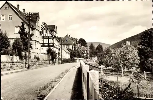 Ak Steinbach Hallenberg im Thüringer Wald, Arzbergstraße mit Hallenburg