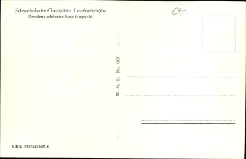 Ak Dresden Loschwitz, Berggasthaus Loschwitzhöhe, Elbdampfer Dresden