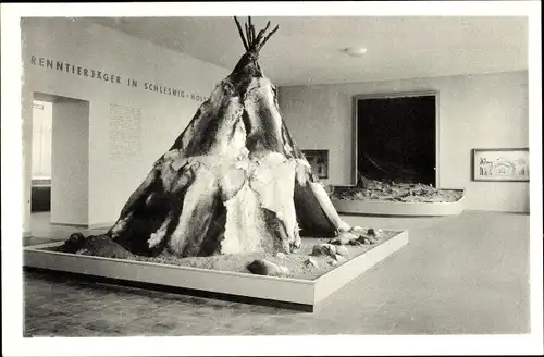 Ak Schleswig an der Schlei, Landesmuseum für Vor und Frühgeschichte, Exponat Zelt der Rentierjäger