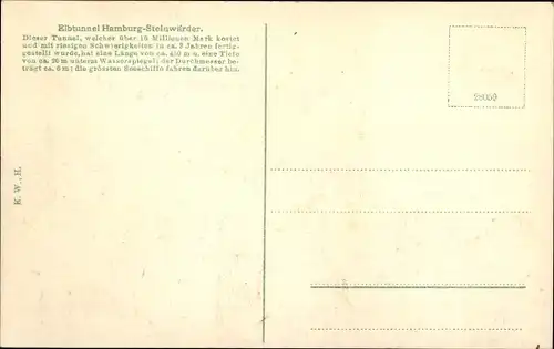 Ak Hamburg Mitte St. Pauli, Elbtunnel, Hamburg-Steinwärder,