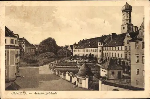 Ak Ursberg in Schwaben, Anstaltsgebäude