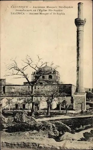 Ak Saloniki Griechenland, Ancienne Mosquée Ste Sophie transformée en l'Eglise