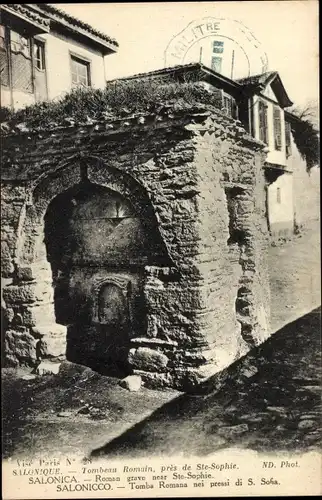 Ak Saloniki Thessaloniki Griechenland, Roman grave near Ste Sophie