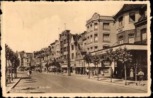 Ak La Panne Westflandern, Avenue de la Mer, Zeelaan, Au Palais de la Mode