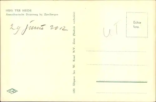 Ak Huis ter Heide Utrecht Niederlande, Amersfoortsche Straatweg bij Zandbergen