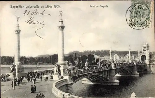 Ak Liège Lüttich, Exposition Universelle 1905, le Pont de Fragnée
