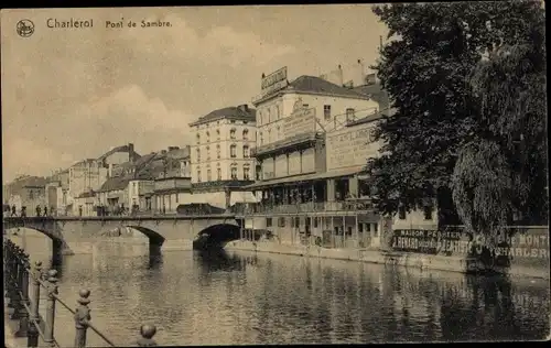 Ak Charleroi Wallonien Hennegau, Pont de Sambre, Brücke