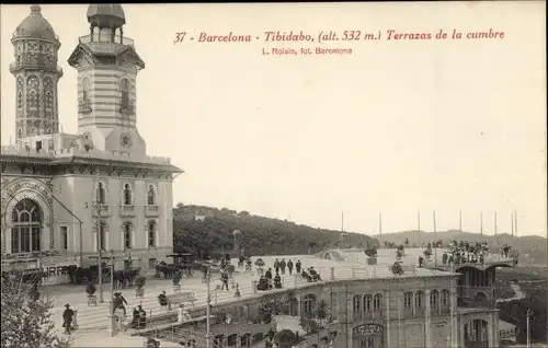 Ak Barcelona Katalonien Spanien, Tibidabo, Terrazas de la cumbre