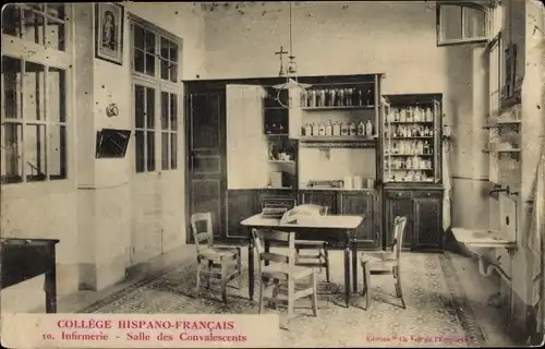 Ak Figueras Katalonien, College Hispano Francais, Infirmerie, Salle des Convalescents