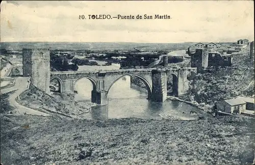 Ak Toledo Kastilien La Mancha Spanien, Puente de San Martin