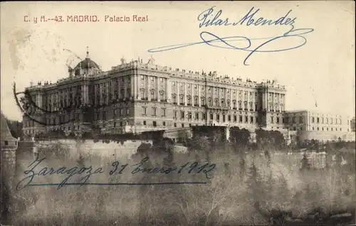 Ak Madrid Spanien, Palacio Real