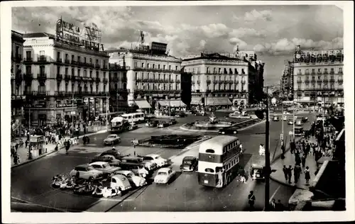 Ak Madrid Spanien, Puerta Del Sol, Autos