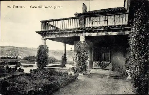 Ak Toledo Kastilien La Mancha Spanien, Casa del Greco, Jardin