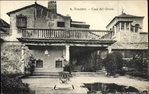 Ak Toledo Kastilien La Mancha Spanien, Casa del Greco