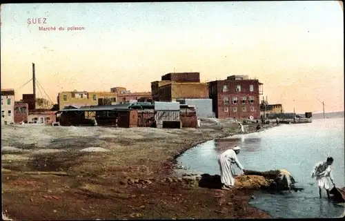 Ak Suez Ägypten, Marche du poisson