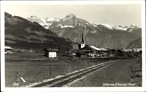 Ak Uderns Tirol Österreich, Zillertal, Panorama
