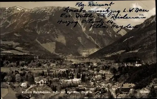 Ak Reichenau an der Rax Niederösterreich, Panorama mit der Rax