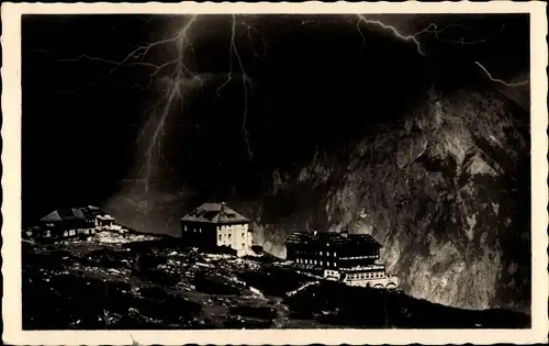 Ak Ebensee in Oberösterreich, Gewitternacht am Feuerkogel