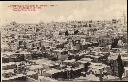 Ak Jerusalem Israel, Von der Antonia aus, Ortsansicht