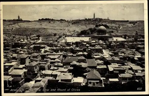 Ak Jerusalem Israel, General view and Mount of Olives