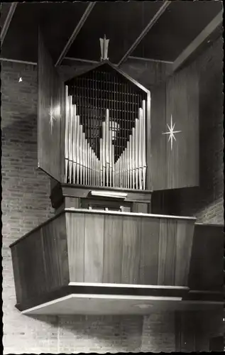 Ak Luttelgeest Noordoostpolder Flevoland, N. H. Kerk, Interieur, Orgel