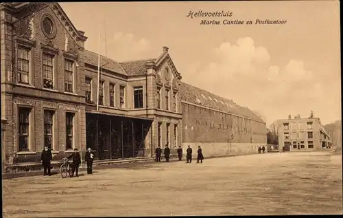 Ak Hellevoetsluis Südholland, Marine Cantine en Postkantoor