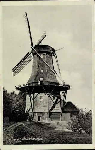 Ak Santpoort Nordholland Niederlande, Molen Santhaas