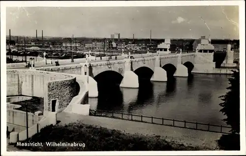 Ak Maastricht Limburg Niederlande, Wilhelminabrug