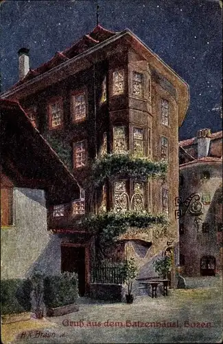 Künstler Ak Bozen Bolzano Südtirol, Batzenhäusl