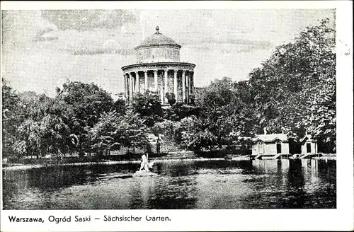 Ak Warszawa Warschau Polen, Sächsischer Garten
