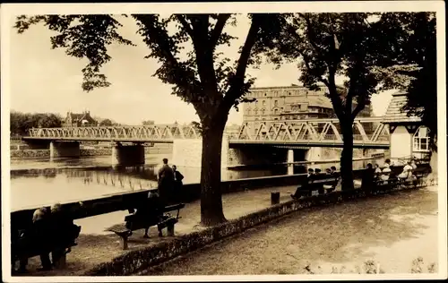 Ak Hameln an der Weser Niedersachsen, An der Weserbrücke