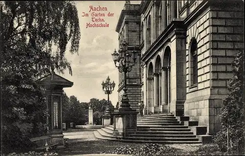 Ak Aachen in Nordrhein Westfalen, Garten der Technischen Hochschule