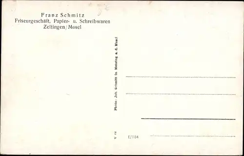 Ak Zeltingen an der Mosel, Gesamtansicht