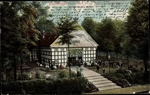 Ak Duisburg im Ruhrgebiet, Westfälisches Bauernhaus an der Monning, Inh. Georg Deuerlein