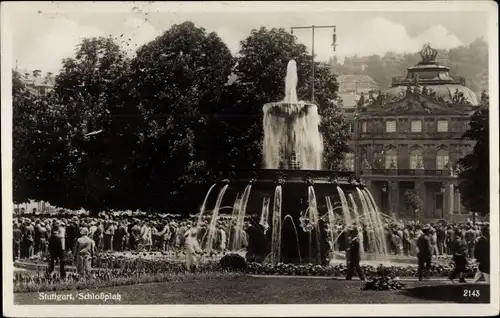 Ak Stuttgart in Württemberg, Schlossplatz