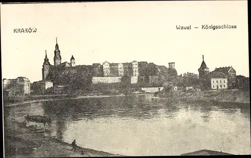 Ak Kraków Krakau Polen, Königsschloss