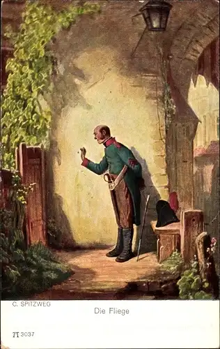 Künstler Ak Spitzweg, Carl, Die Fliege