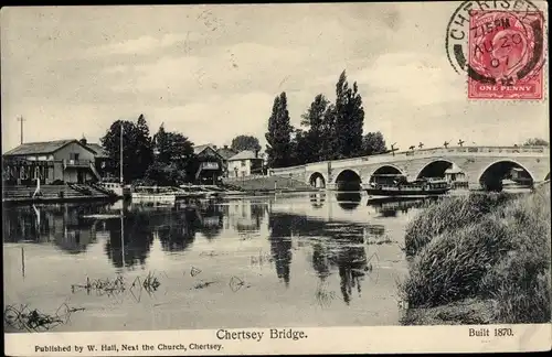 Ak Chertsey Surrey England, Bridge