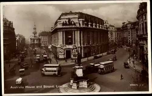 Ak London City England, Australia House and Strand