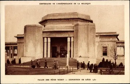 Ak Liege, Weltausstellung 1930, Palais des Fêtes, Nord