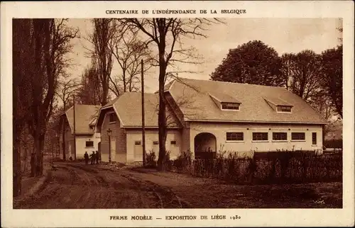 Ak Exposition Internationale de Liege 1930, Ferme Modele