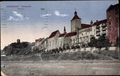 Ak Grudziądz Graudenz Westpreußen, Teilansicht