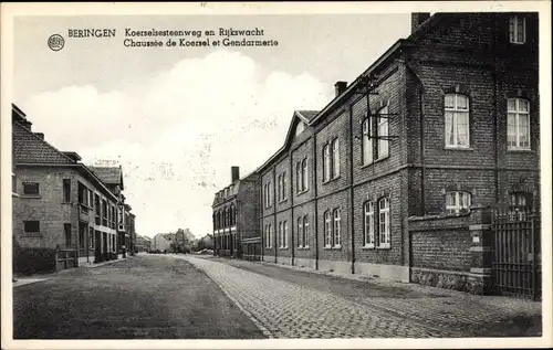 Ak Beringen Flandern Limburg, Koerselsesteenweg en Rijkswacht