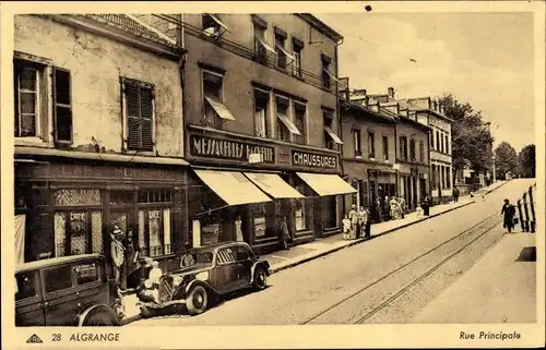 Ak Algrange Algringen Lothringen Moselle, Rue Principale