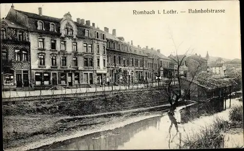Ak Rombas Rombach Lothringen Moselle, Bahnhofstraße