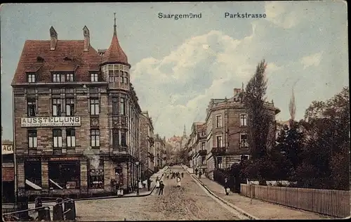 Ak Sarreguemines Saargemünd Lothringen Moselle, Parkstraße