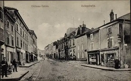 Ak Château Salins Lothringen Moselle, Dufaystraße