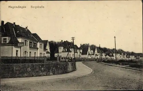 Ak Hagendingen Hagondange Lothringen Moselle, Bergstraße